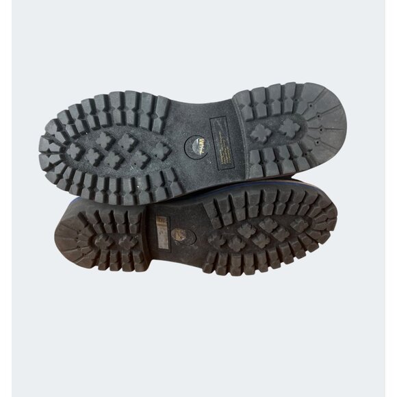 Talbots Jilly Hike Black & Ivory Plaid Lace-Up Ankle Boots Faux Size 7.5M - Picture 5 of 12